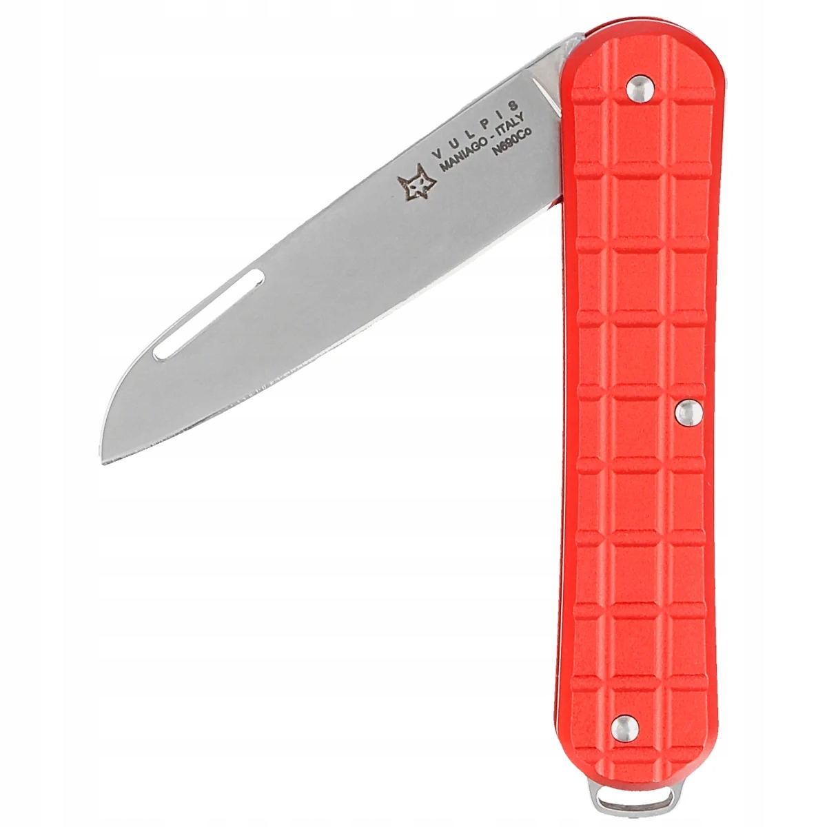 Osvědčený kapesní nůž Fox Vulpis Grenade Pattern Red Aluminium N690Co