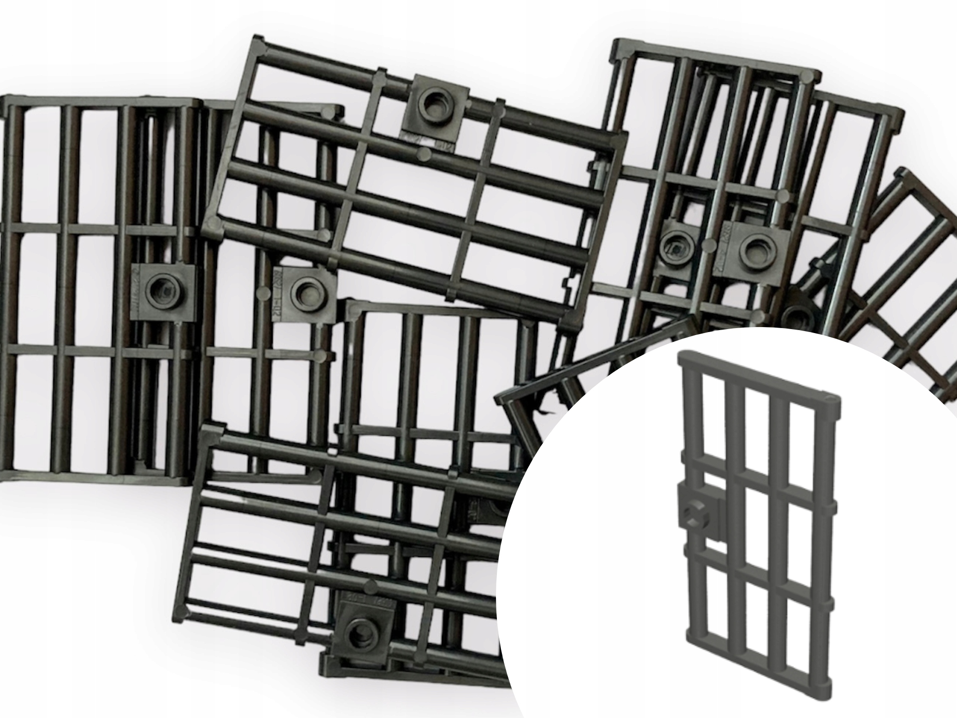 

Lego 60621 Krata Rama Drzwi 1x4x6 Srebrny 2szt