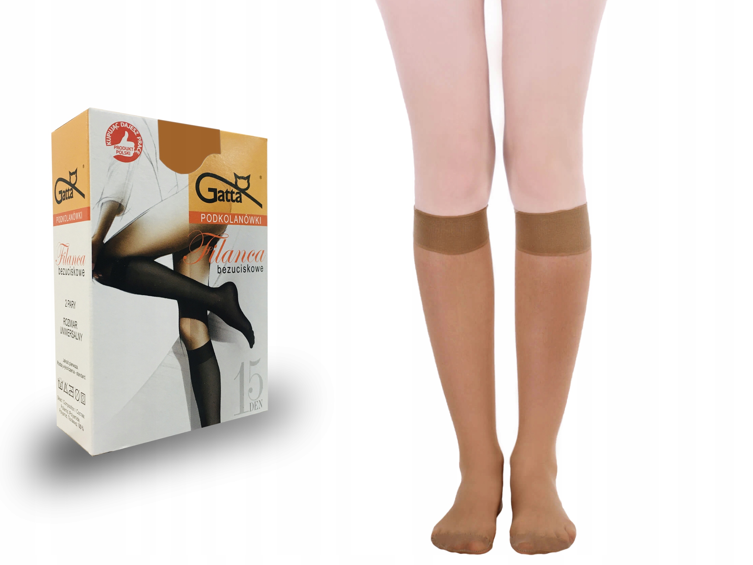 

Gatta Filanca podkolanówki, 15 den, 2 pary, golden