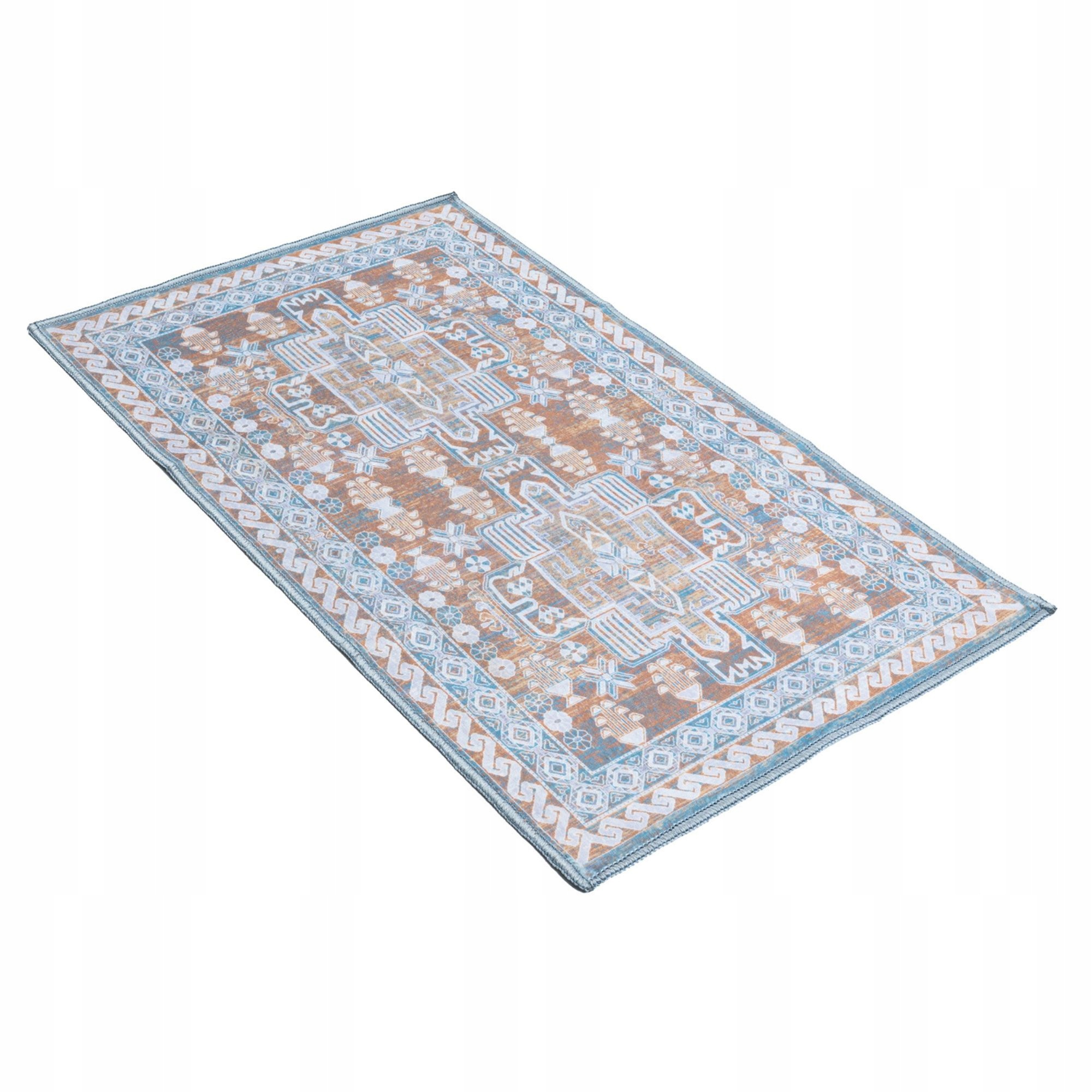 Koberec Běhoun Klasický Béžový Pokojový 60x100 cm Velvet Měkký Milý Stylový