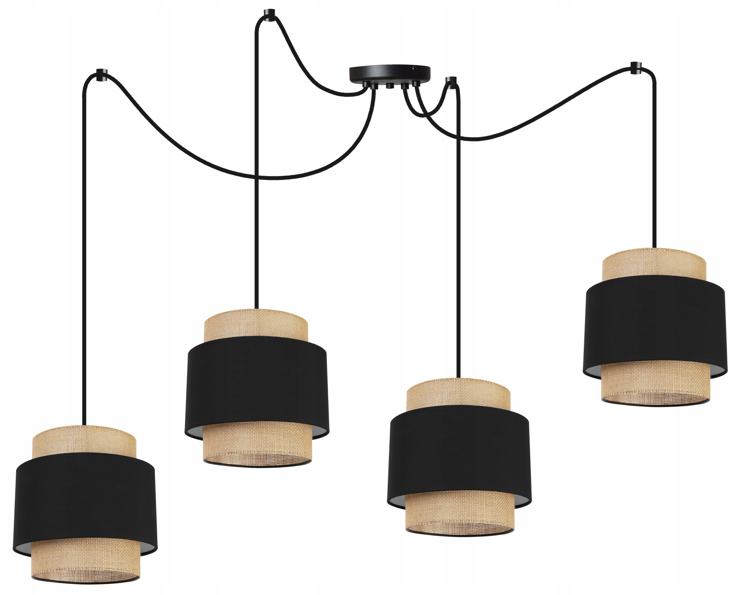 Závesná Lampa Luster Pavúk Loft Tienidlo Boho Juta Moderná