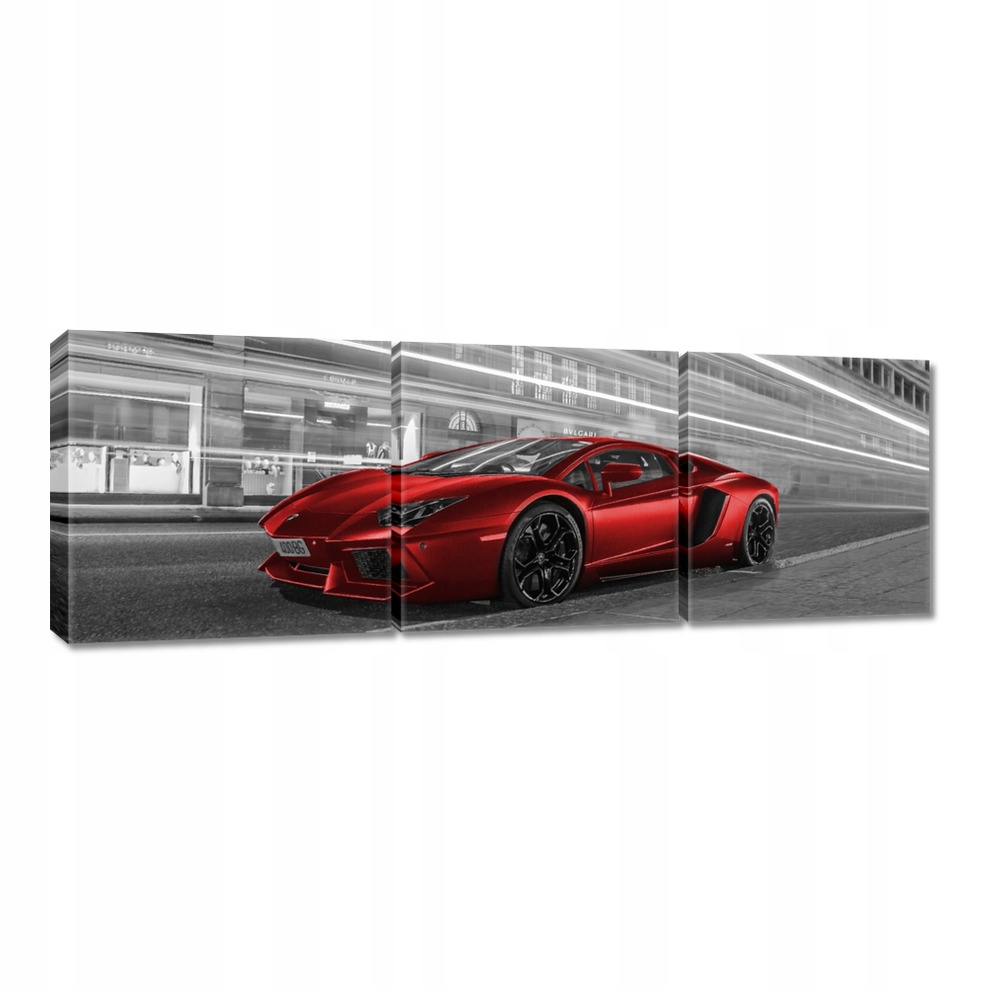 

Obrazy 90x30 Czerwone Auto