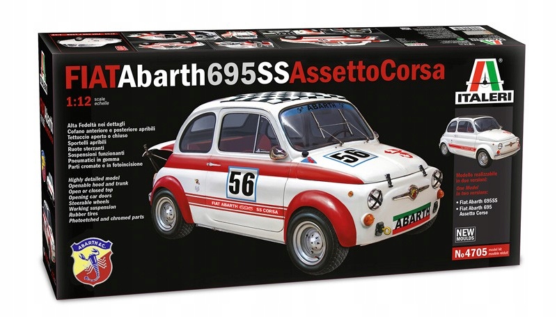 1:12 Fiat Abarth 695 Ss Assetto Corsa Italeri 4705
