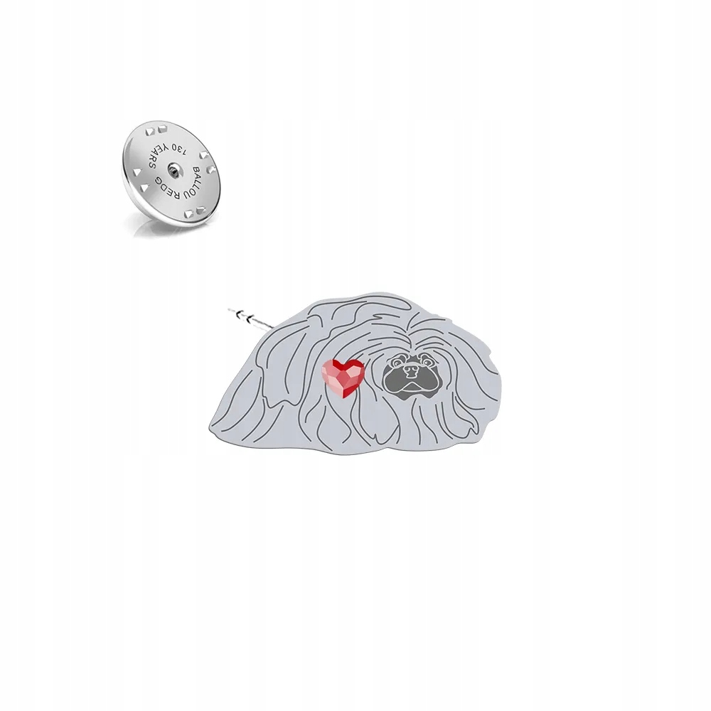 Odznak s pekingským psem 925 Šperky Dárek Žena Dedikace