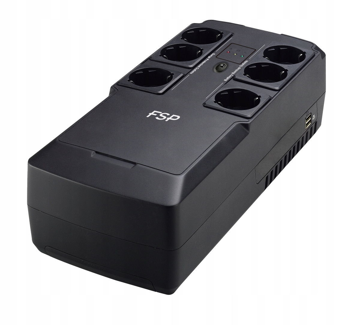 Fsp Ups NanoFit 600, 600 Va 360 W, 2xUSB power, Led, offline