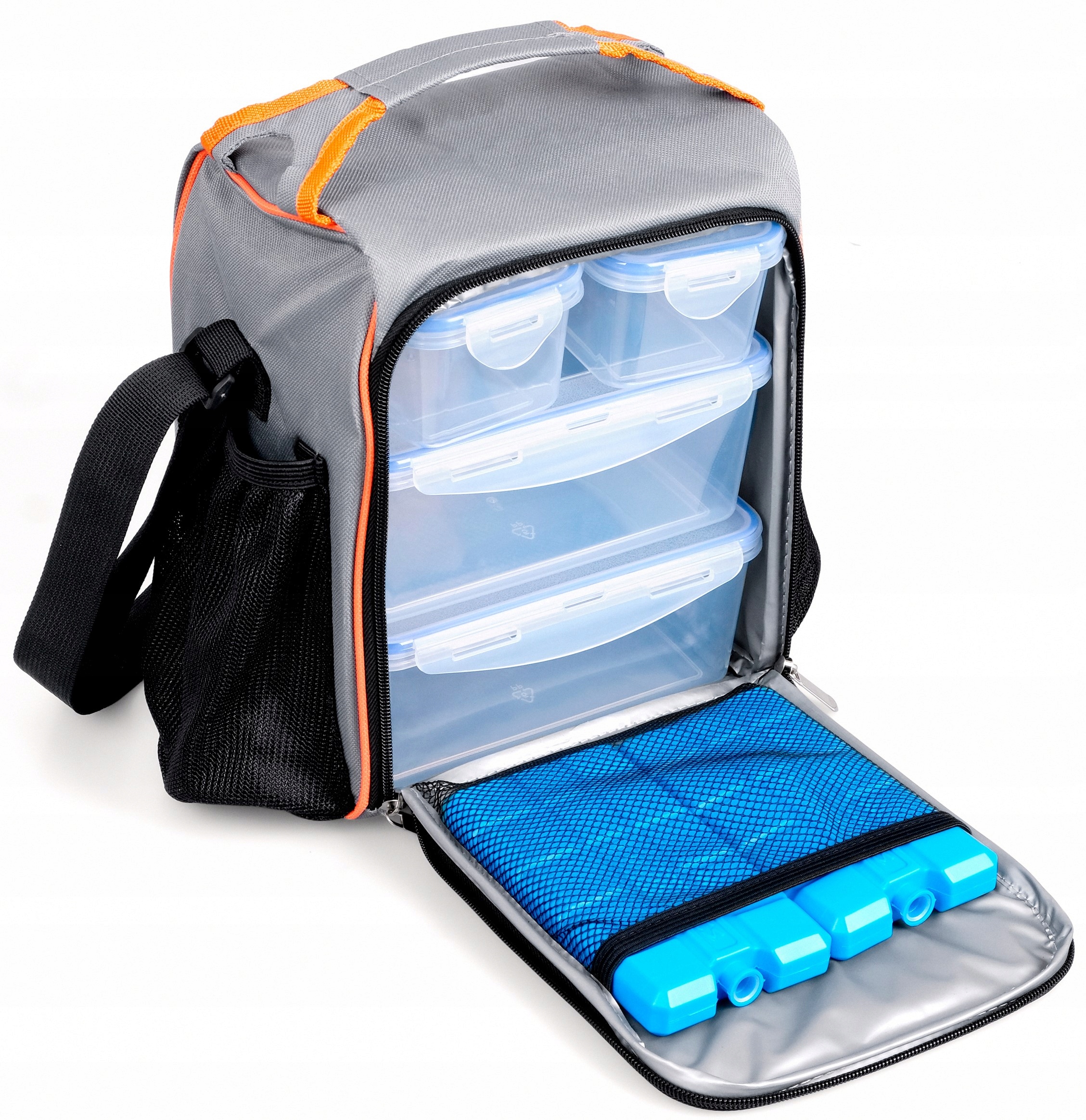 Torba termiczna lodówka Z POJEMNIKAMI LUNCHBOX piknikowa termoizolacyjna Model TL09