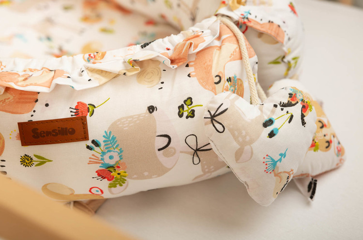 SENSILLO KOKON GNIAZDO KOJEC NIEMOWLĘCY 80x45 CM Materiał welwet