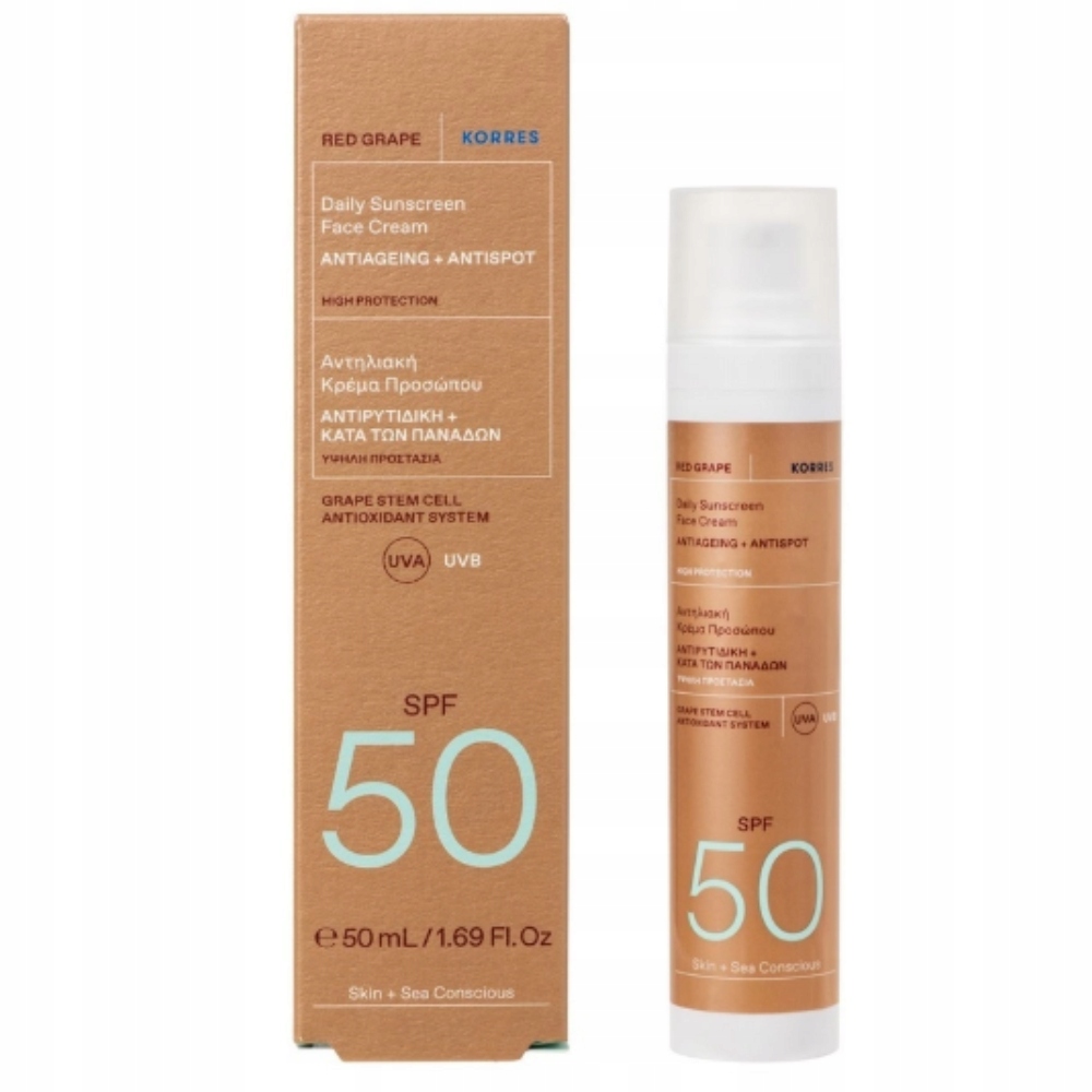 Korres Red Grape Ochranný sluneční krém na obličej SPF50 50 ml