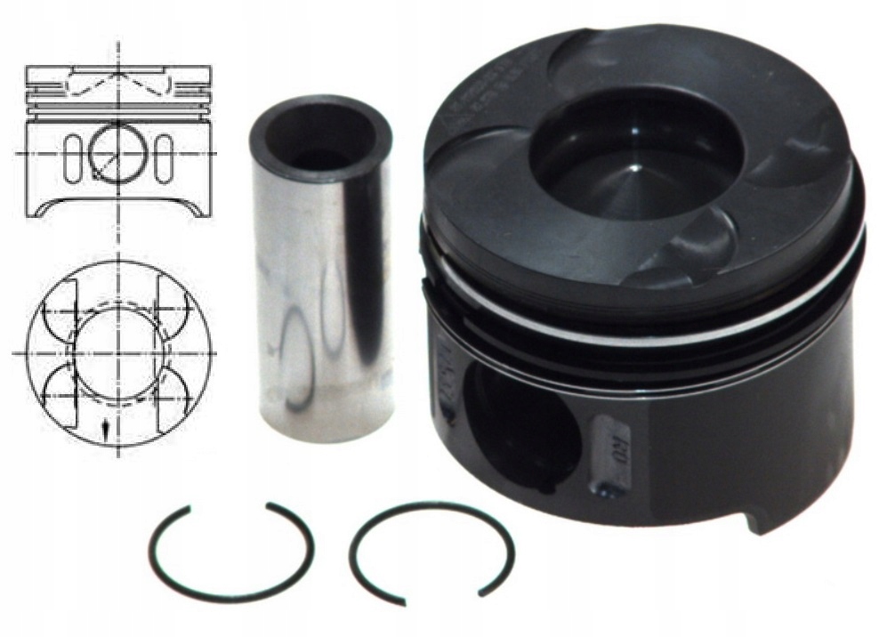 MVP8722 - ПОРШЕНЬ MERCEDES 2.2 2.7 CDI 611 612 ТРАПЕЦІЯ