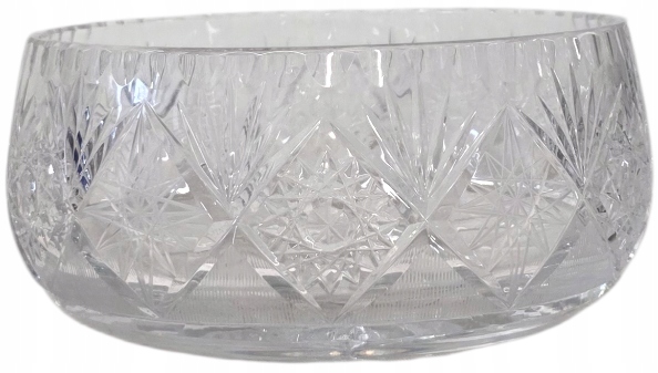 KRYSZTAŁOWA MISKA MISA SZKŁO ZDOBIONE PRL