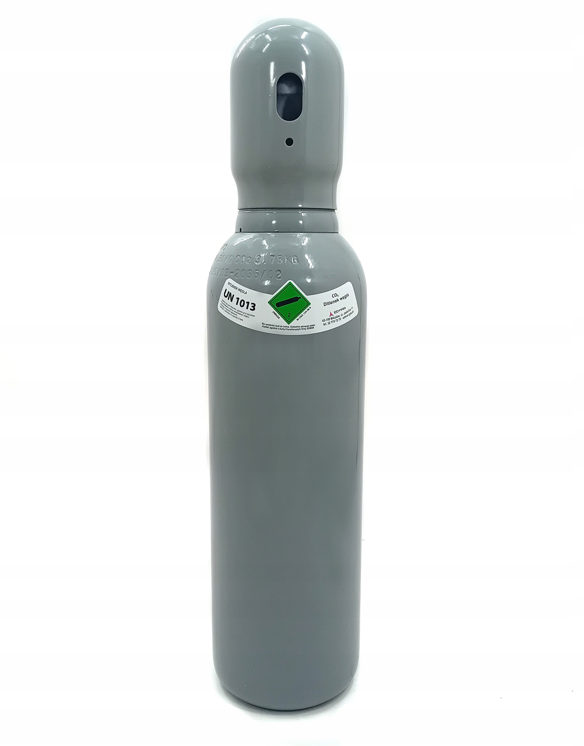 Lahev CO2 150 Bar 5 l Plná Nová Poklice Mig Tig Ar 10 let 150 Bar 3,7 kg