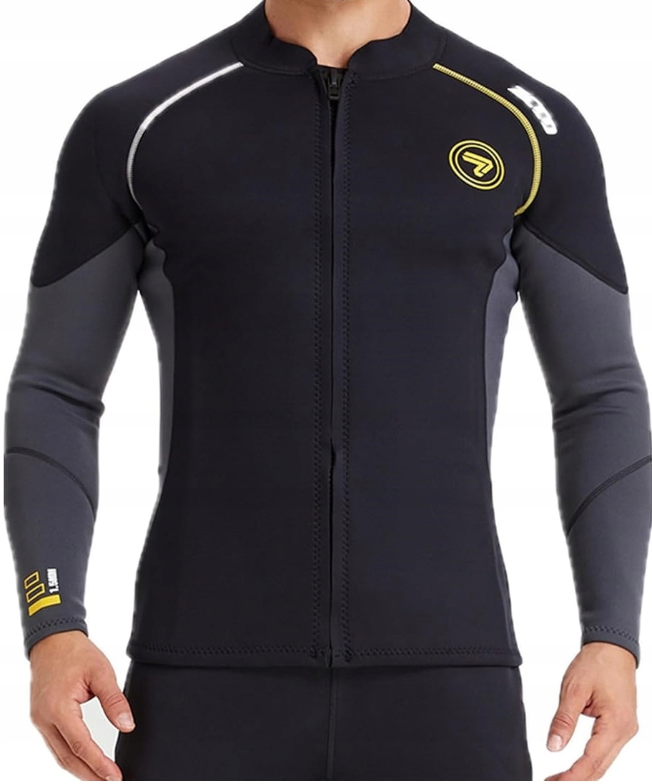 Zcco Kurtka neoprenowa męska 1,5 /3 mm z zamkiem do nurkowania L