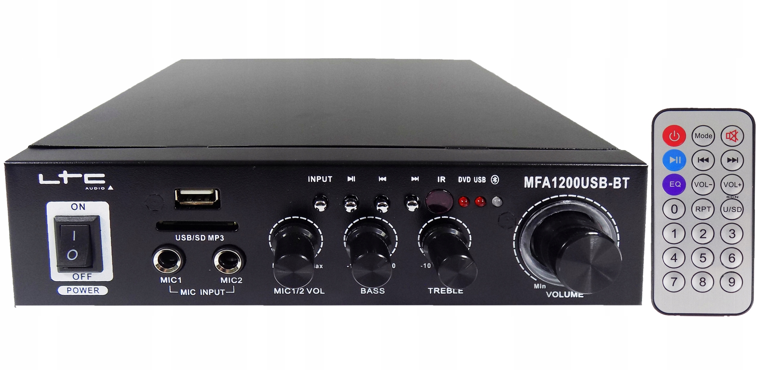 WZMACNIACZ STEREO BLUETOOTH USB MP3 DO KOLUMN GŁOŚNIKÓW AUX Kod producenta BOROYO