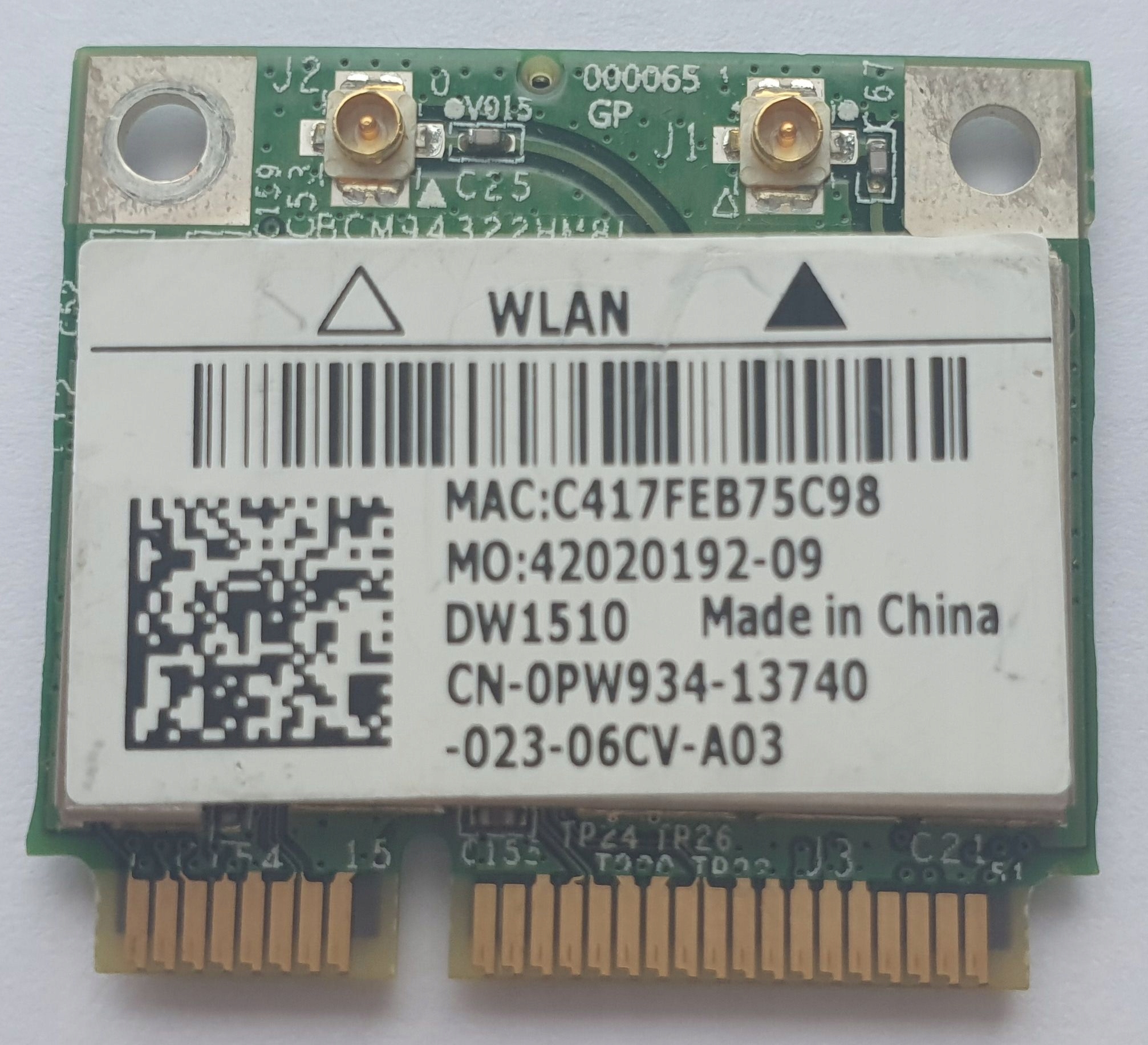 KARTA WIFI DW 1510 0PW934