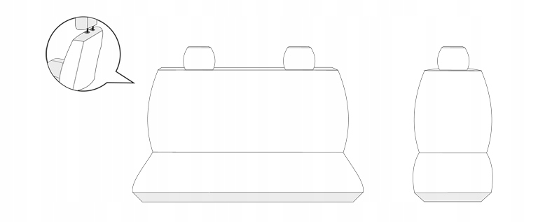 Pokrowce samochodowe miarowe na miarę do Renault Trafic II BUS Materiał materiał tapicerski żakard