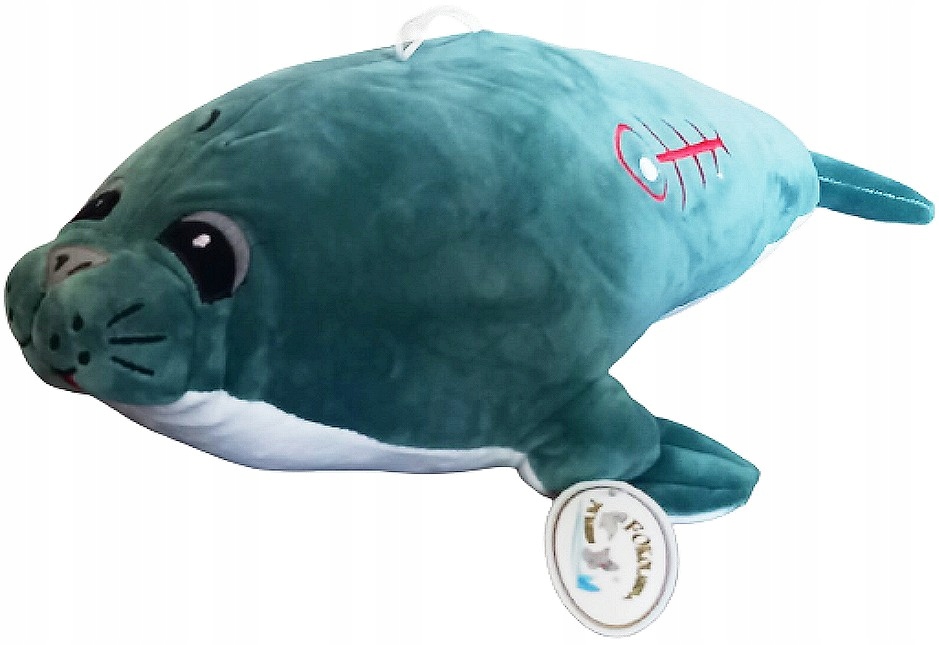 

Maskotka Foka leżąca niebieska - 60cm