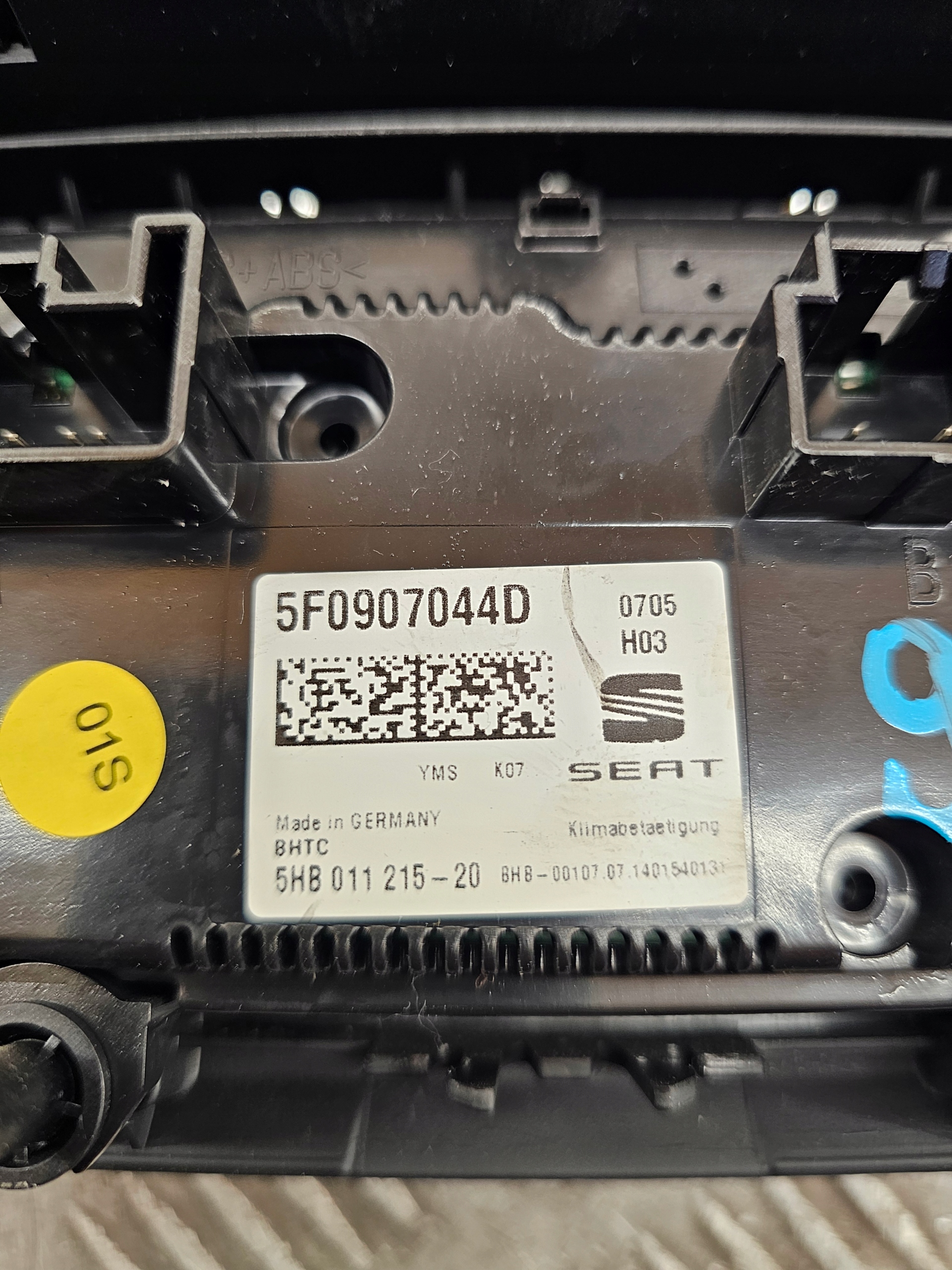 PANEL klimaanlage KLIMY SEAT LEON III 5F0907044D