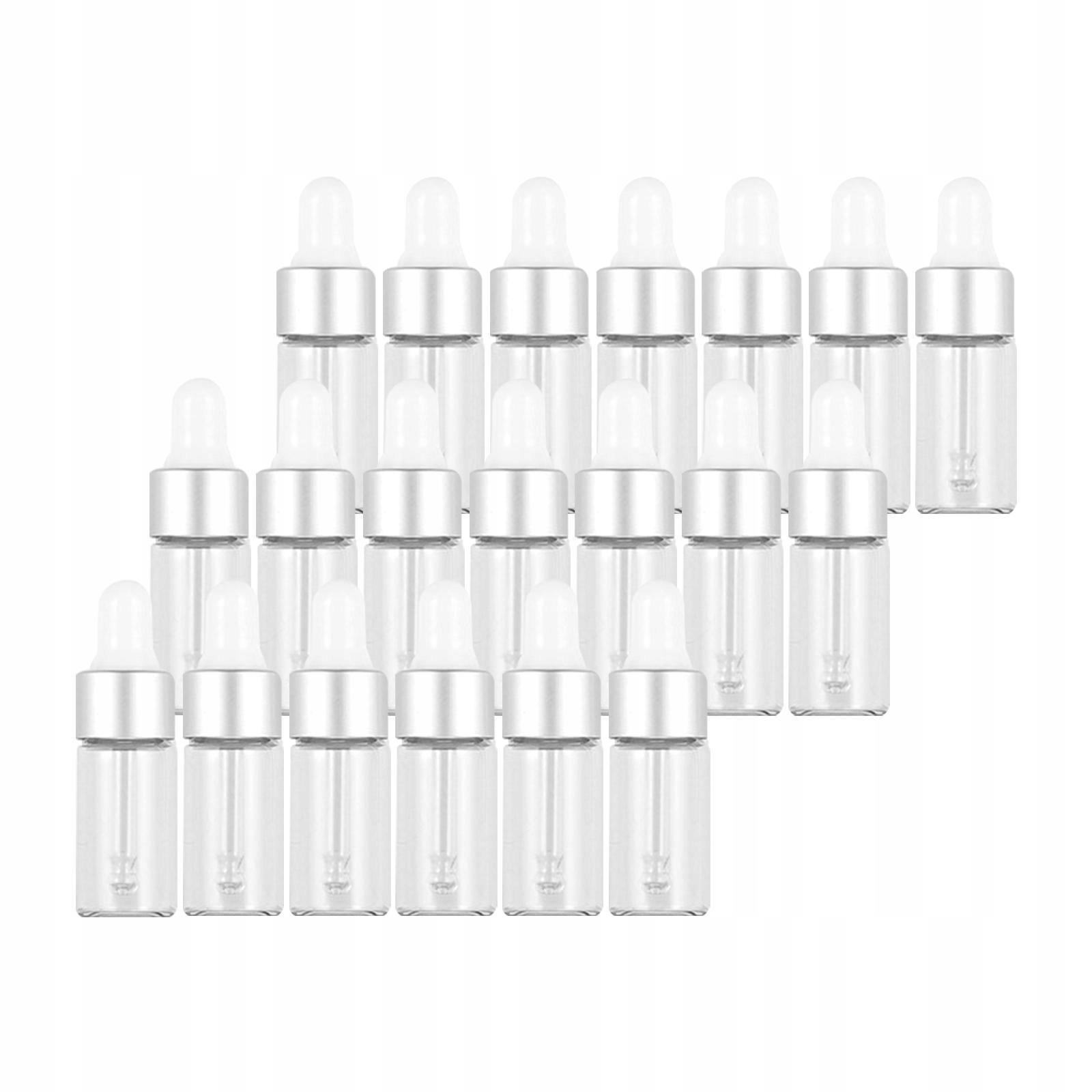 Butelka z zakraplaczem 20 sztuk z zakraplaczem srebrna 3ml Rodzaj atomizery podróżne