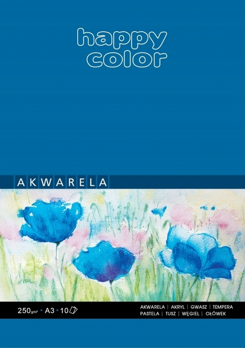BLOK DO AKWARELI A3 HAPPY COLOR 10 KARTEK 250G