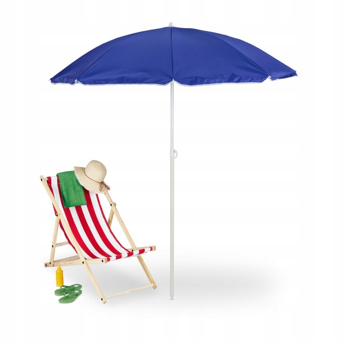 Parasol Ogrodowy Na Balkon Plażowy z regulacją Wysokości składany 160cm