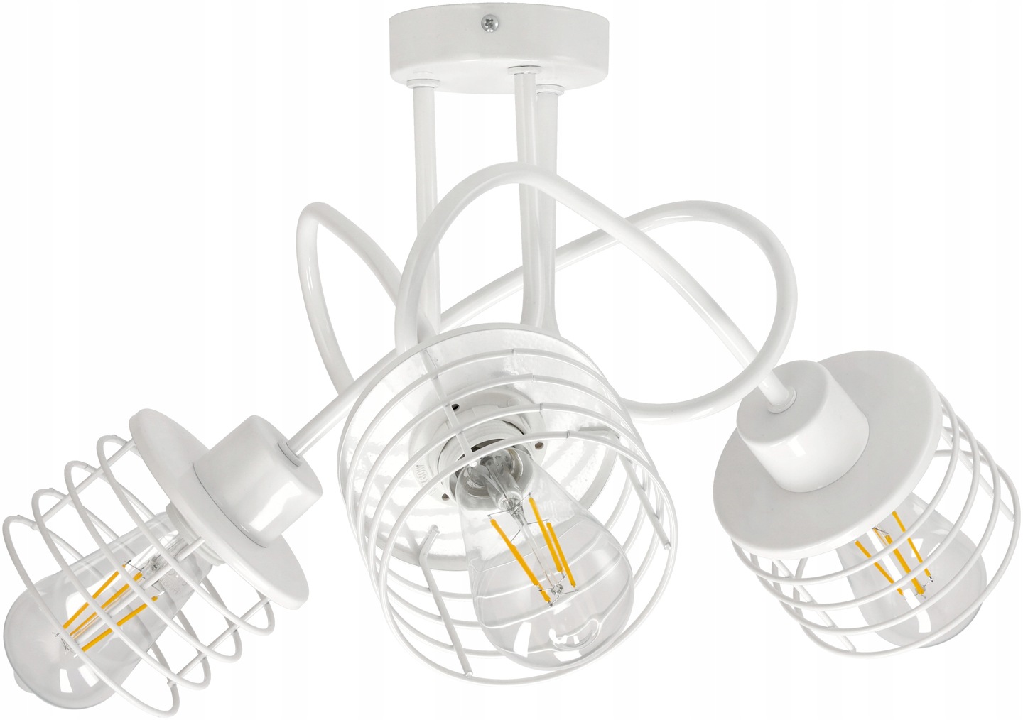 

Lampa Sufitowa żyrandol Wisząca Loft drut sprężyna