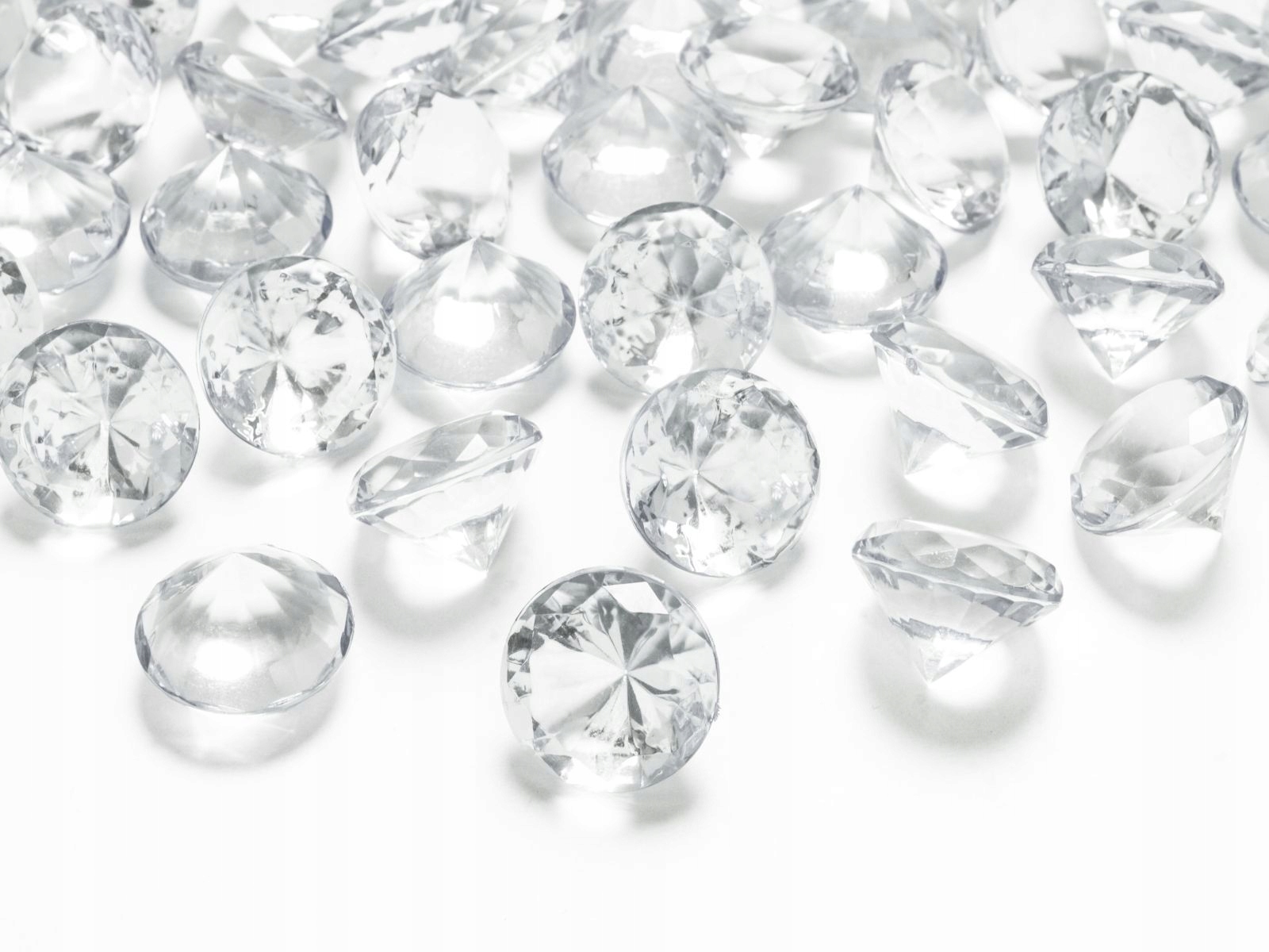 

Konfetti Diamentowe Na Stół przezroczyste 20mm