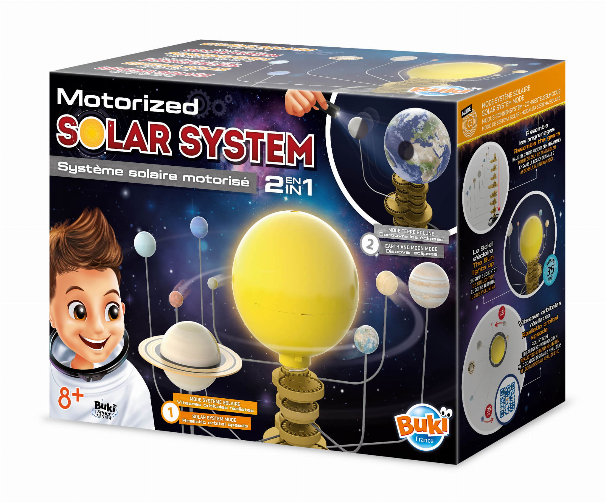 Ruchomy układ słoneczny 2w1 zestaw nauka i zabawa 8 planet Buki dzieci 8+