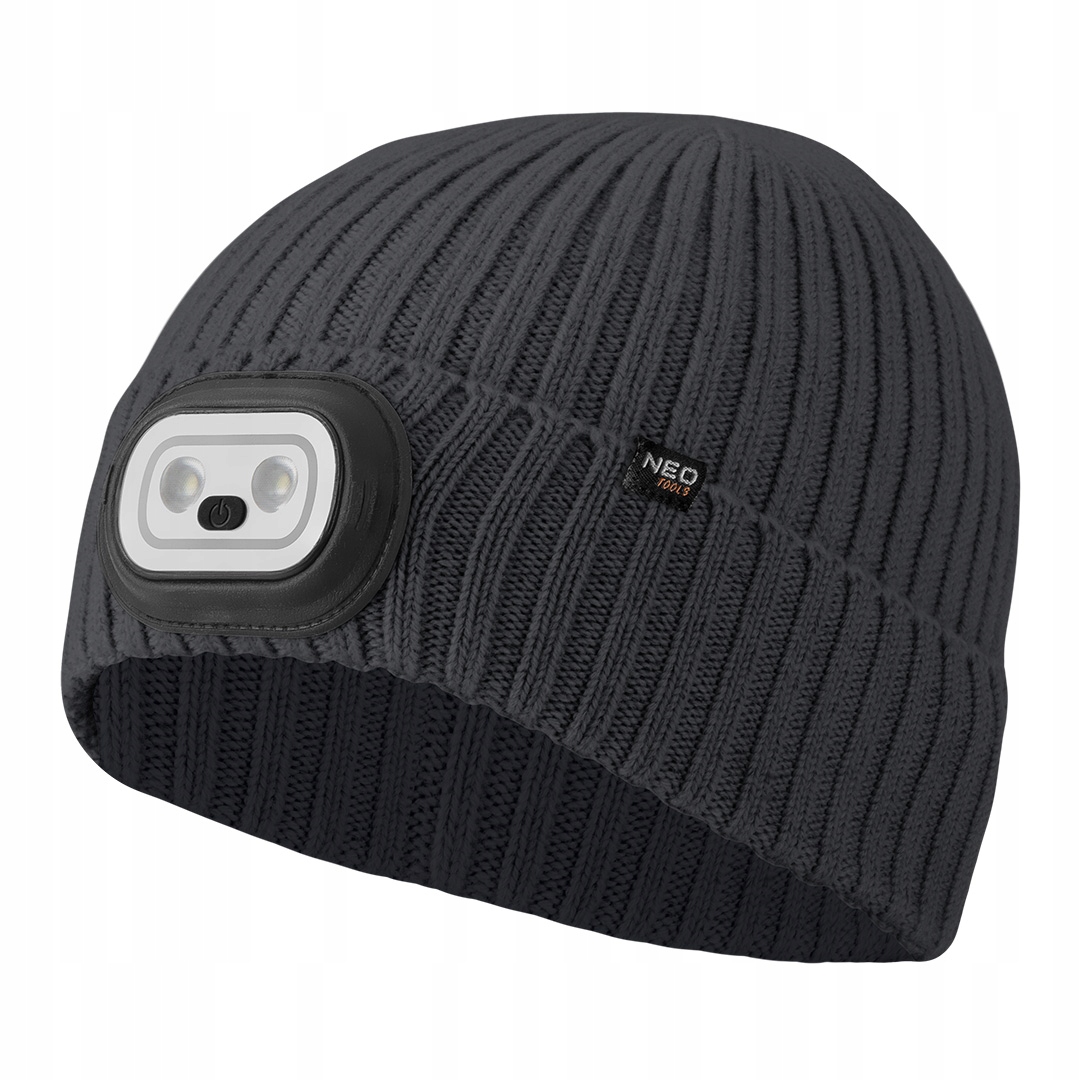 CZAPKA ZIMOWA Z LATARKĄ LED USB 4 TRYBY ŚWIECENIA rozmiar uniwersalny