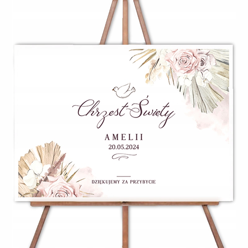 

Plakat Personalizowany na Chrzest Św. 50x70cm