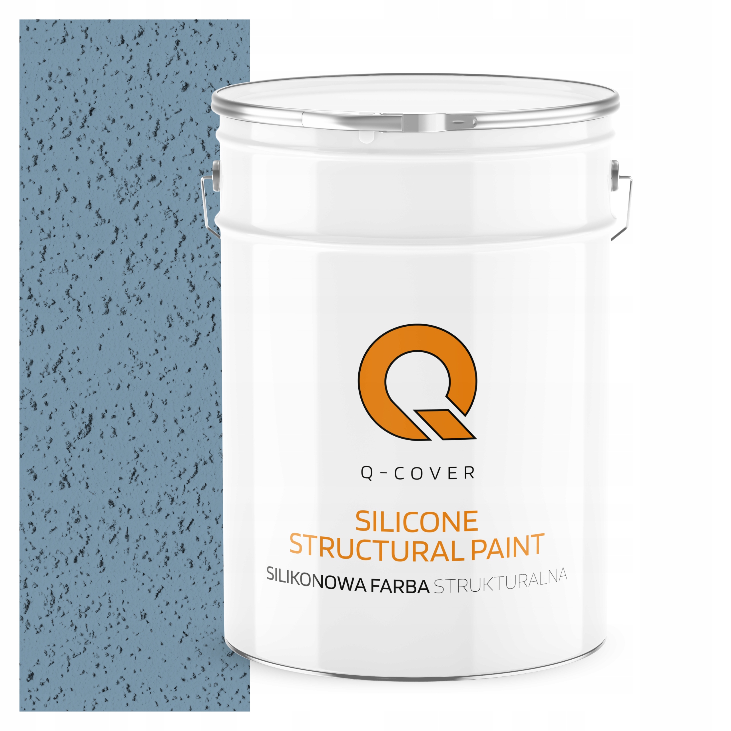 Štruktúrovaná fasádna silikónová fasádna farba 10L modrá F126 Uv