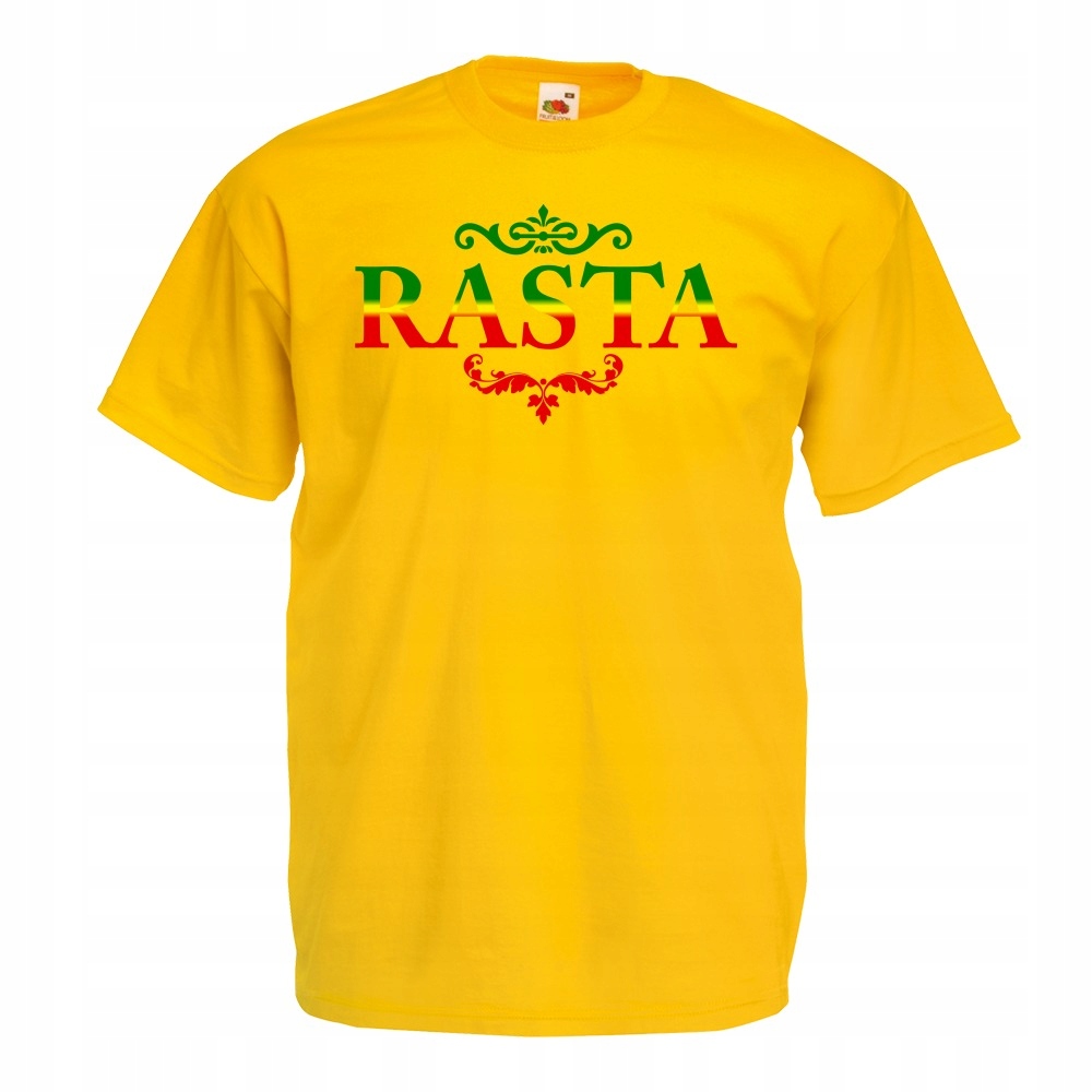 

Koszulka z nadrukiem reggae rasta rastaman S żółta
