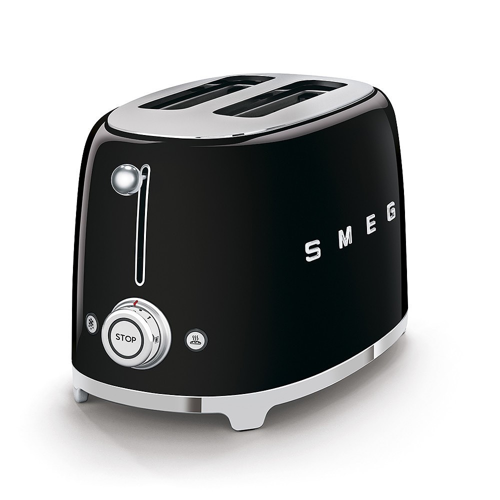 Smeg - Toster na 2 kromki, czarny TSF01BLEU