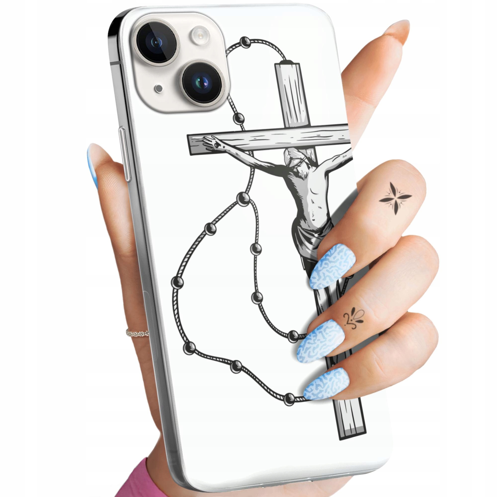 Etui Do Iphone 14 Plus Jezus Krzyż Różaniec Bóg Obudowa Pokrowiec