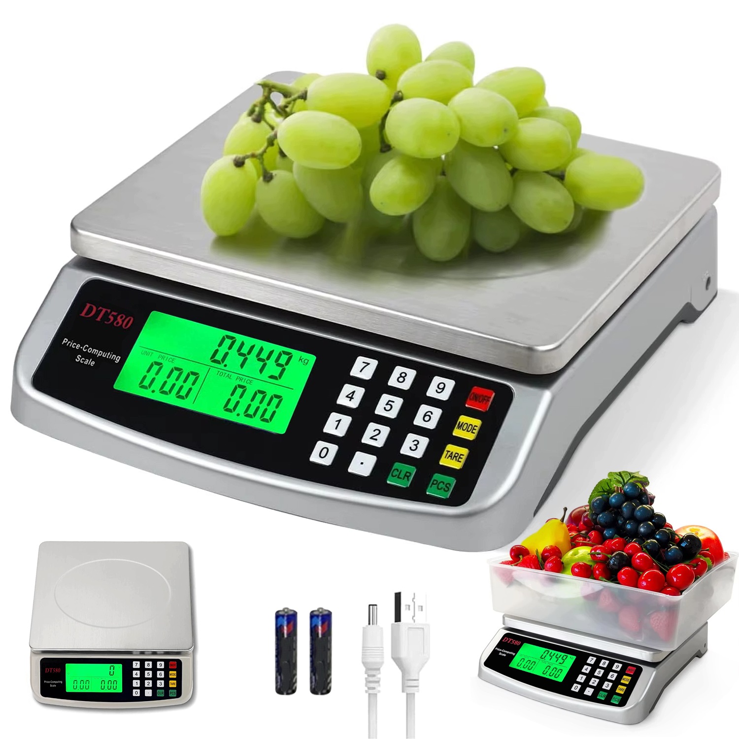 Elektronická Kuchyňská Váha 30 Kg 1 G S Funkcí Počítání Pcs LCD Usb