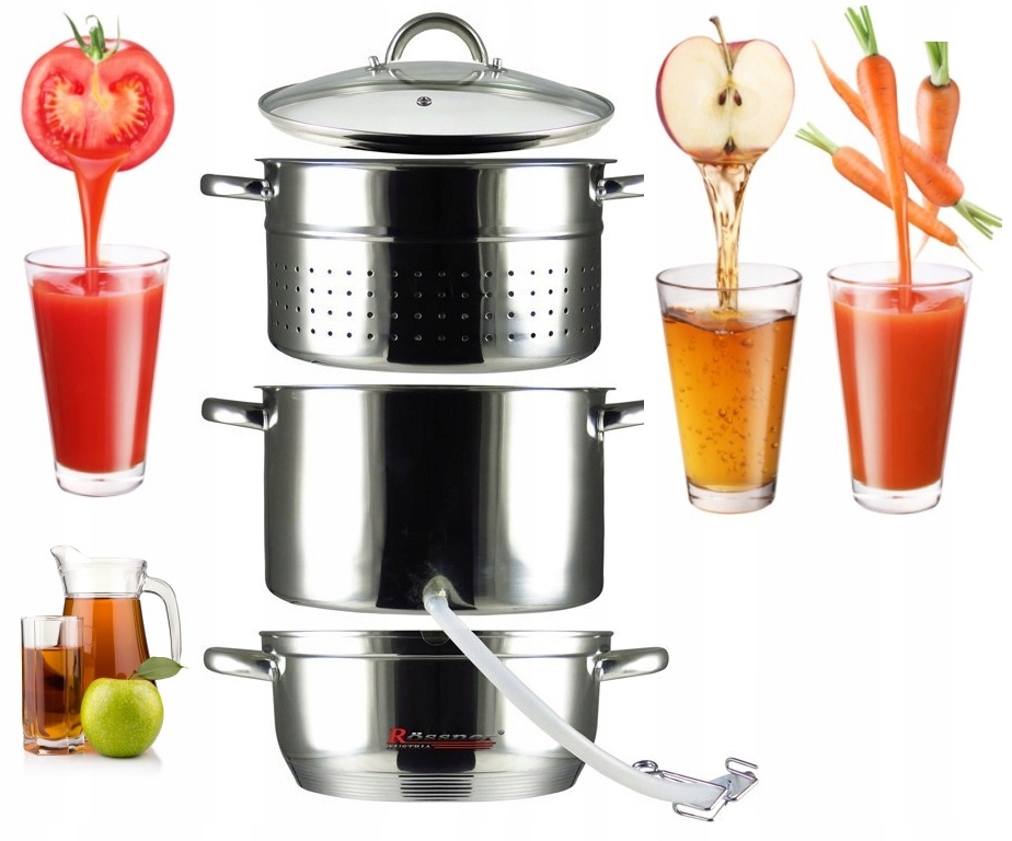 Sokownik Stalowy Rossner 8 l srebrny Grube Dno Marka Rossner