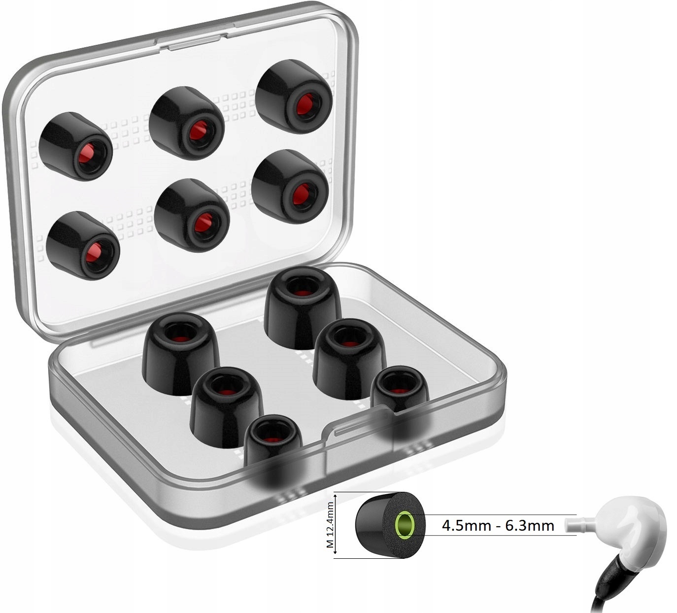 

New Bee Gumki Końcówki Pianki Do Słuchawek r.M 4,5