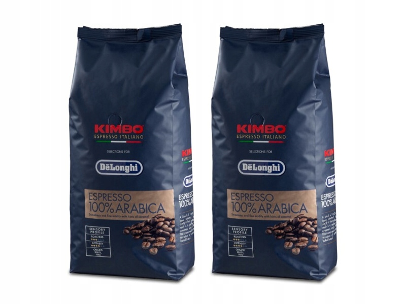 Kawa ziarnista Delonghi Kimbo Espresso Arabica 2 x1 kg