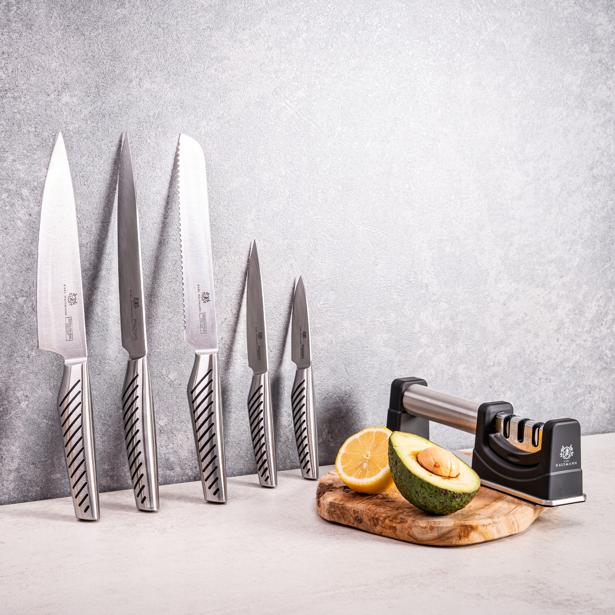 KOMPLET NOŻY KUCHENNYCH STALOWE OSTRE NOŻE ZESTAW 5 SZTUK Linia Mauro