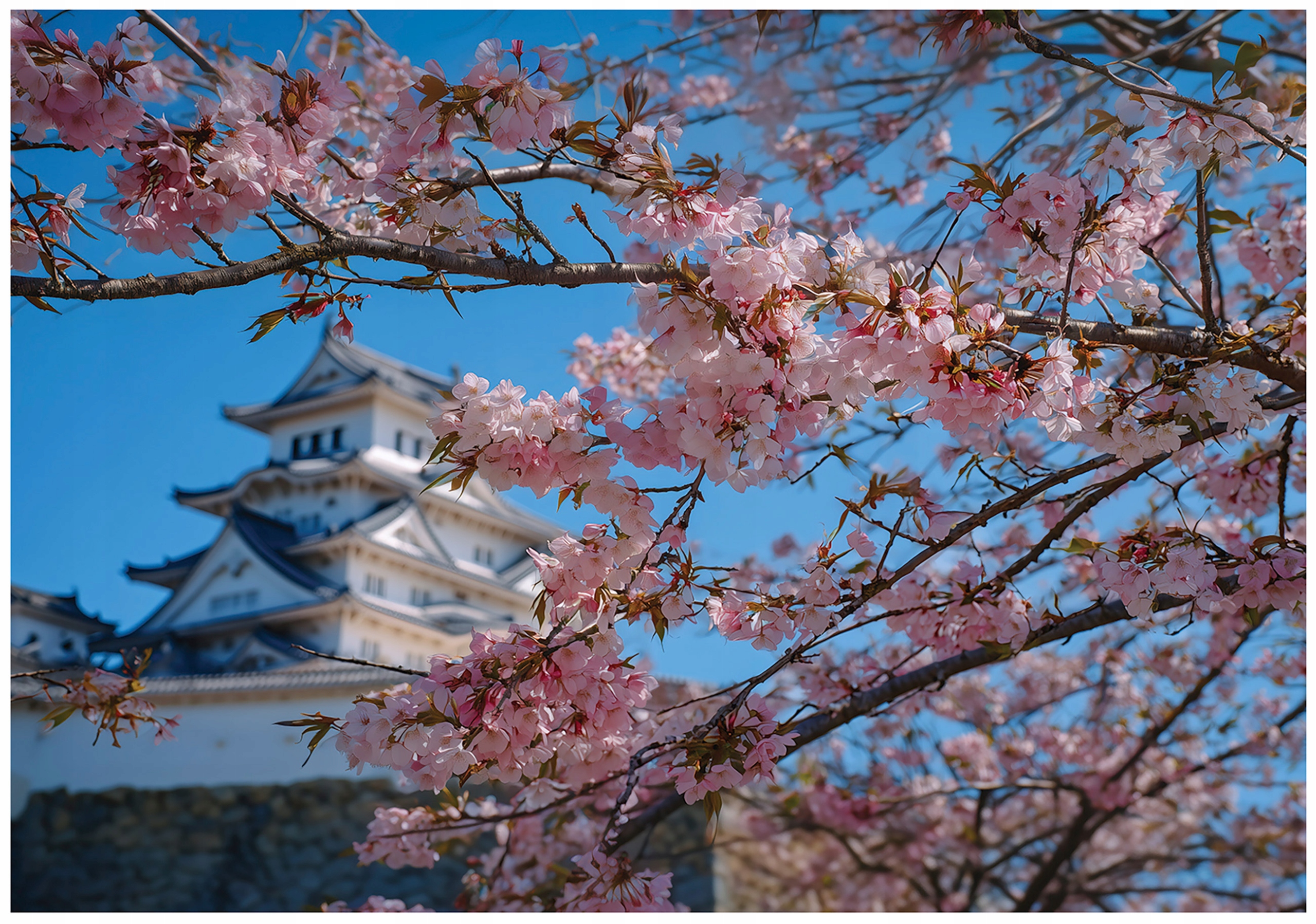 Fototapeta Višňový Květ Palác 3D Ložnice Obývací Pokoj Tapeta Flizelina 200x140
