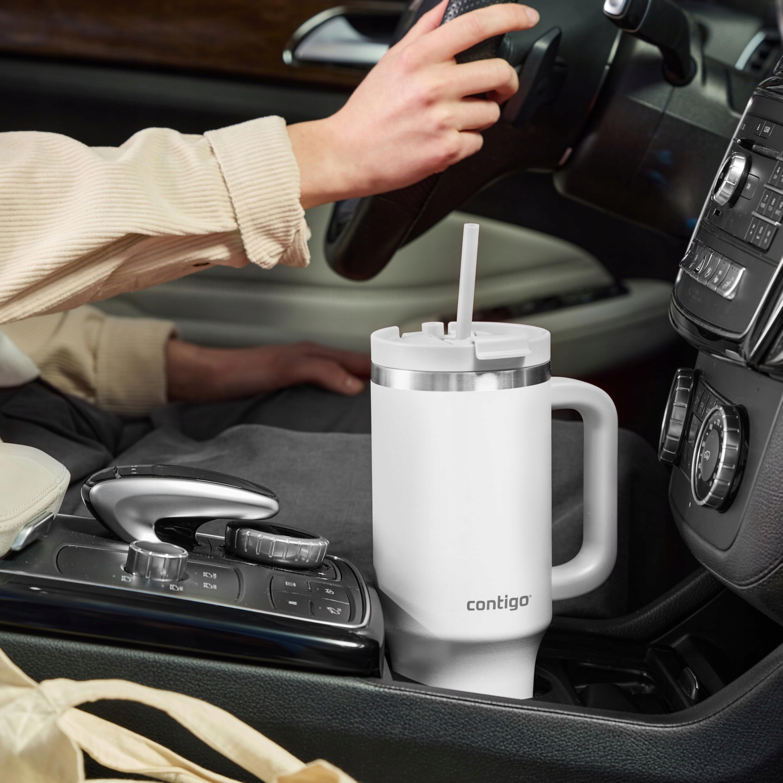 CONTIGO Butelka Termiczna Stalowa 1200ml Z Uchem I Słomką BPA Free — miniatura 7
