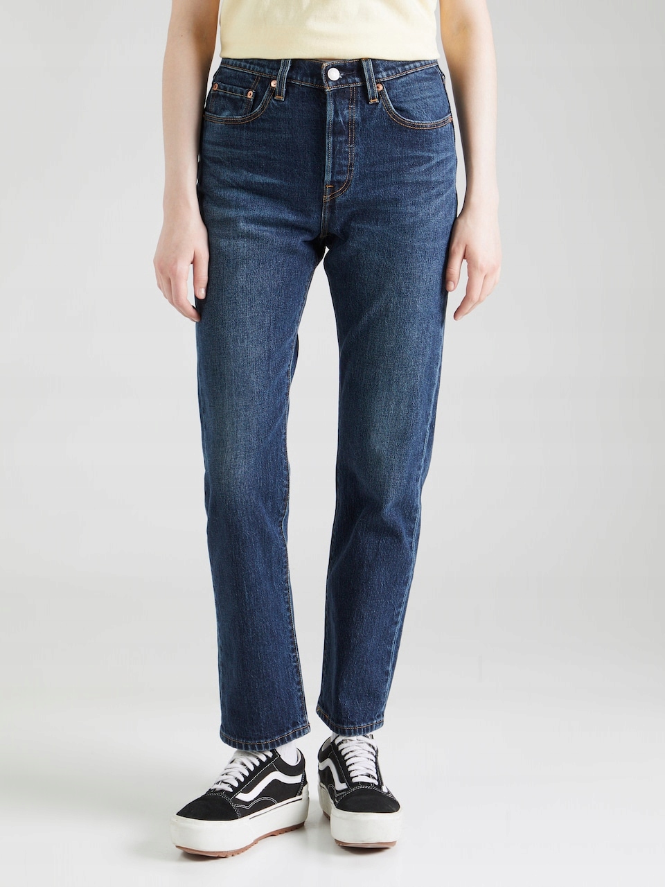 Levis Dámské Džíny Úzké Nohavice Středního Stavu Tmavě Modré W27 L32 Xta