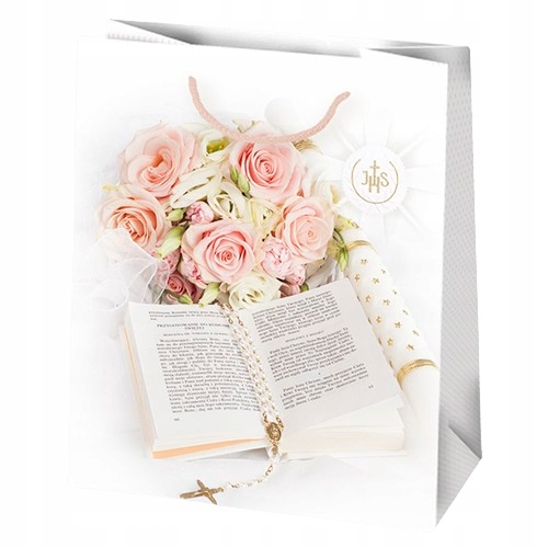 TOREBKA PREZENTOWA OZDOBNA I KOMUNII T4 19X23X10,5 WZÓR 13