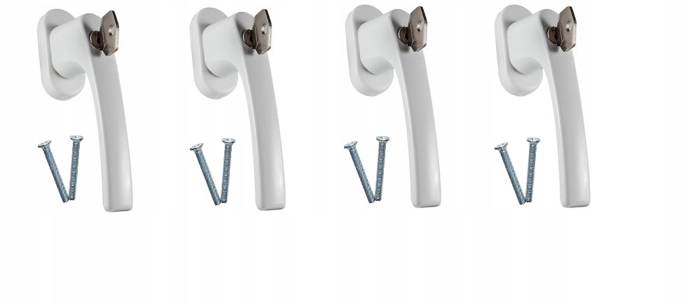 4x Klamka okna balkonu Okienna z Kluczem zamkiem