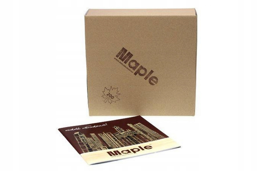DREWNIANE KLOCKI MAPLE EDUKACYJNE ECOPAK 100 SZT. Kod producenta K100