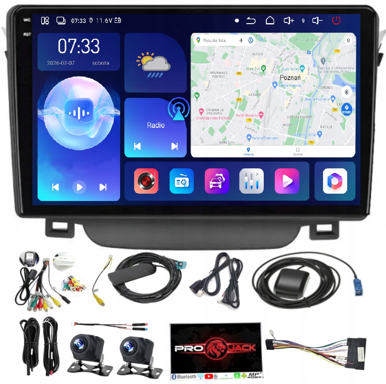 Rádio Navigácia Carplay Android Hyundai I30 Elantra 11-17 6GB 128GB Sim