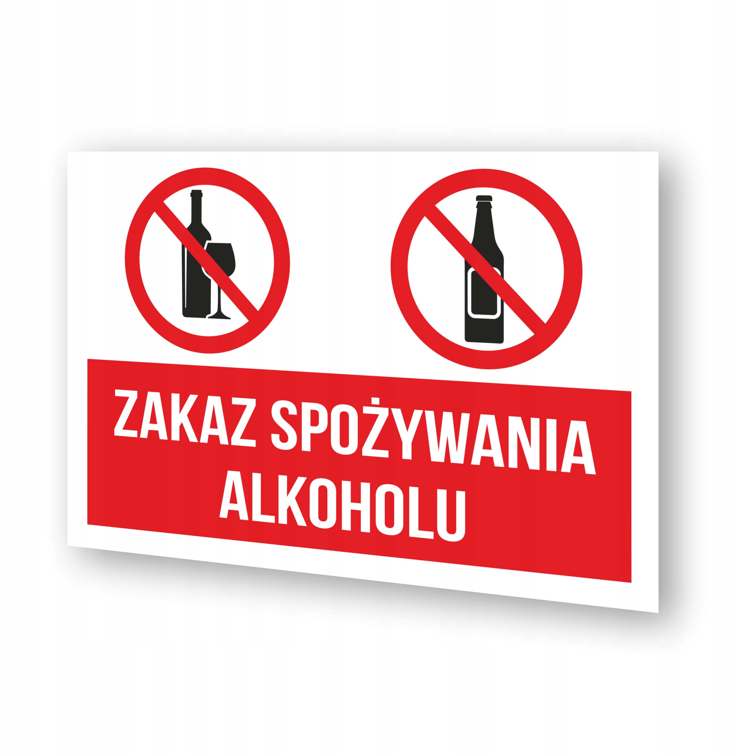 

Tabliczka Zakaz Spożywania Alkoholu 30x20 Pcv 1mm