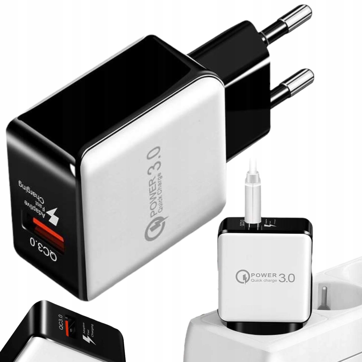 

Szybka Ładowarka Sieciowa Quick Charge 3.0 3.1A