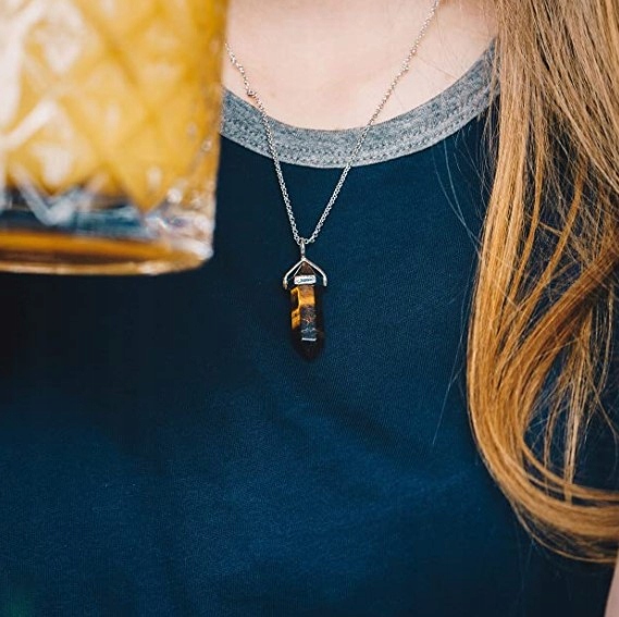 WISIOREK kamień TYGRYSIE OKO naszyjnik prezent Marka JeraNet