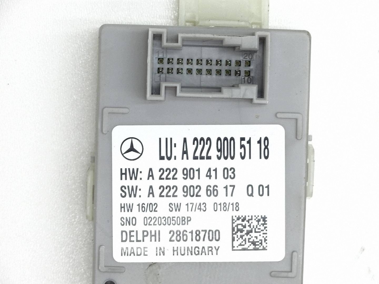 module unité de commande électronique uce lumière interne AMBIENTE MERCEDES S W222 A2229005118