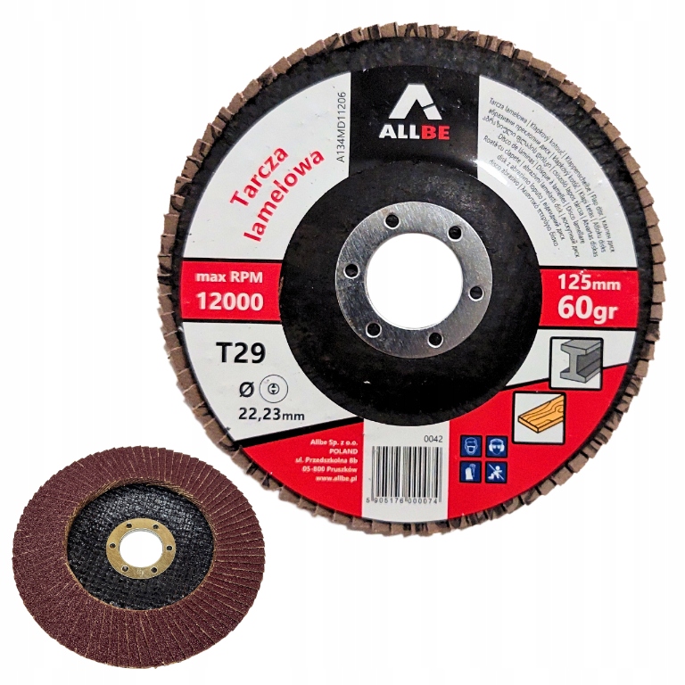 10SZT TARCZE LAMELOWE LISTKOWE 125MM P60 METAL PRO Stan opakowania oryginalne